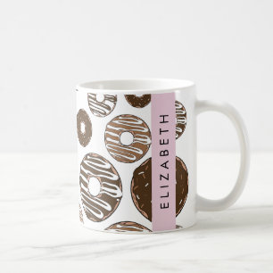 Schokolade Donuts, Karamellabüsse, Icing, Ihr Name Kaffeetasse