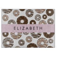 Schokolade Donuts, Karamellabüsse, Icing, Ihr Name