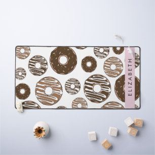 Schokolade Donuts, Karamellabüsse, Icing, Ihr Name Schreibtischunterlage