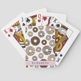 Schokolade Donuts, Karamellabüsse, Icing, Ihr Name Spielkarten