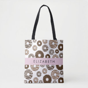 Schokolade Donuts, Karamellabüsse, Icing, Ihr Name Tasche