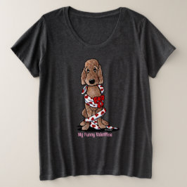 Schokolade Doodle Valentine Plus Größe T-Shir Große Größe T-Shirt