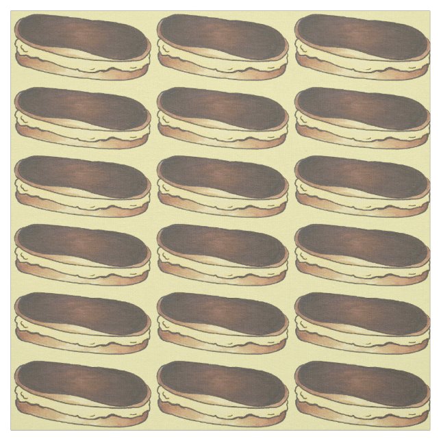 Schokolade Eclair Custard Dessert Backwaren Stoff (Muster)
