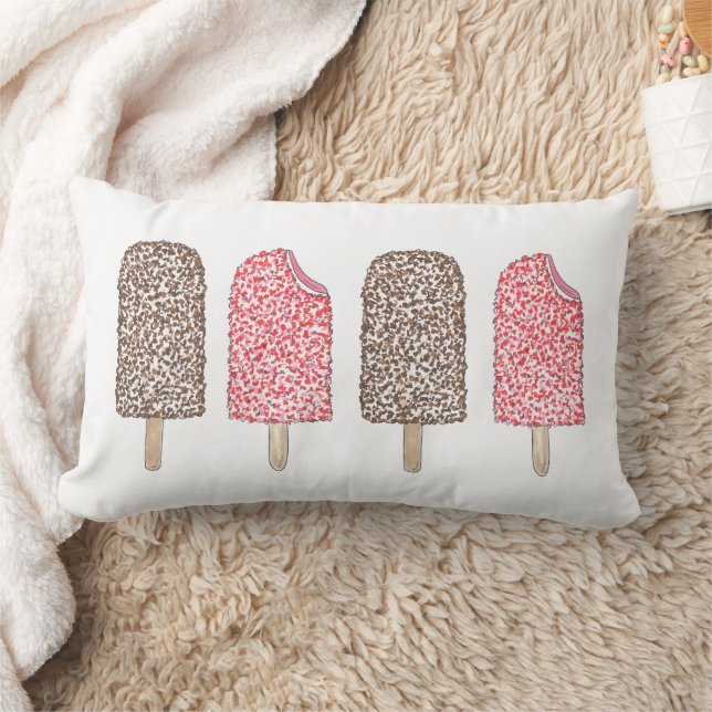 Schokolade Erdbeere Eclair Ice Creme Popsicles Lendenkissen (Decke)