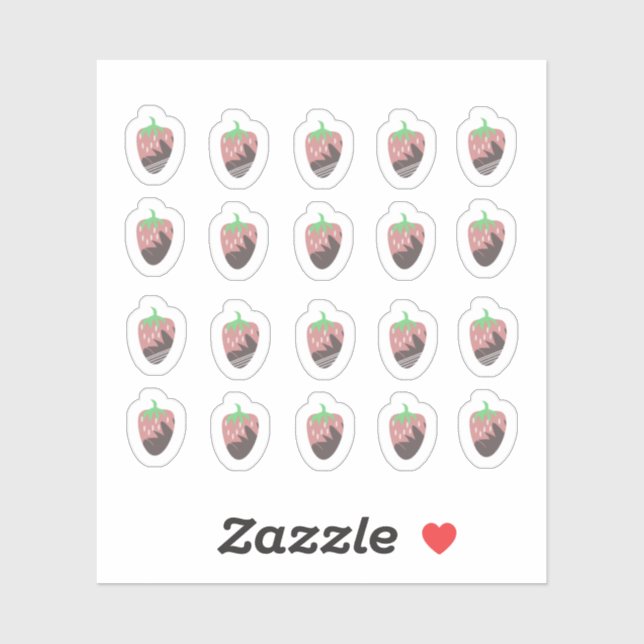 Schokolade-Erdbeerplanner Aufkleber (Blatt)