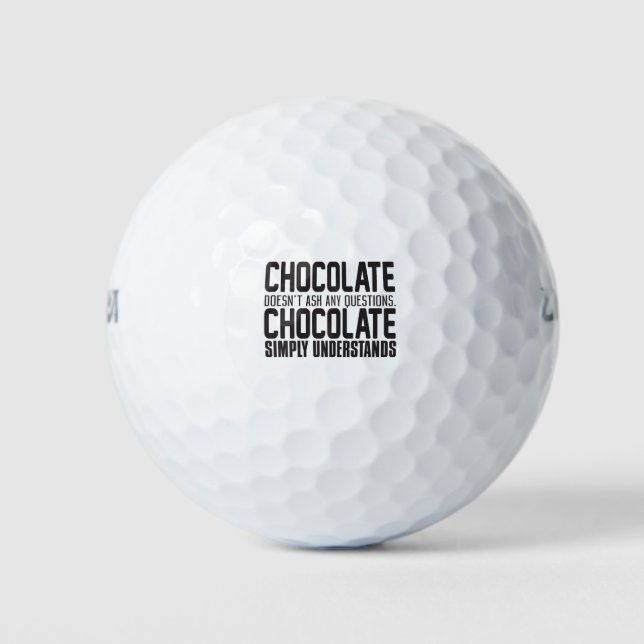 Schokolade Frage keine Fragen: Schokolade Sim Golfball (Vorderseite)