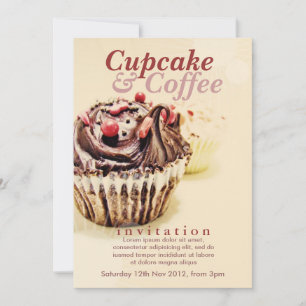 Schokolade Fudge Cupcake Einladung