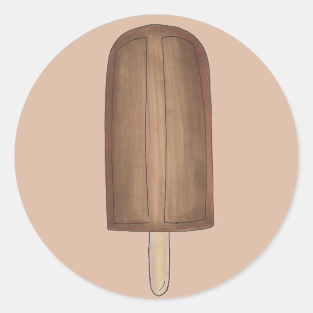Schokolade Fudge Fudgesicle Popsicle Stickers (Vorderseite)
