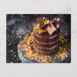 Schokolade Ganache Cake Feiertagspostkarte
