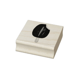 Schokolade getauchte Eiscreme Bar Popsicle Food Br Gummistempel