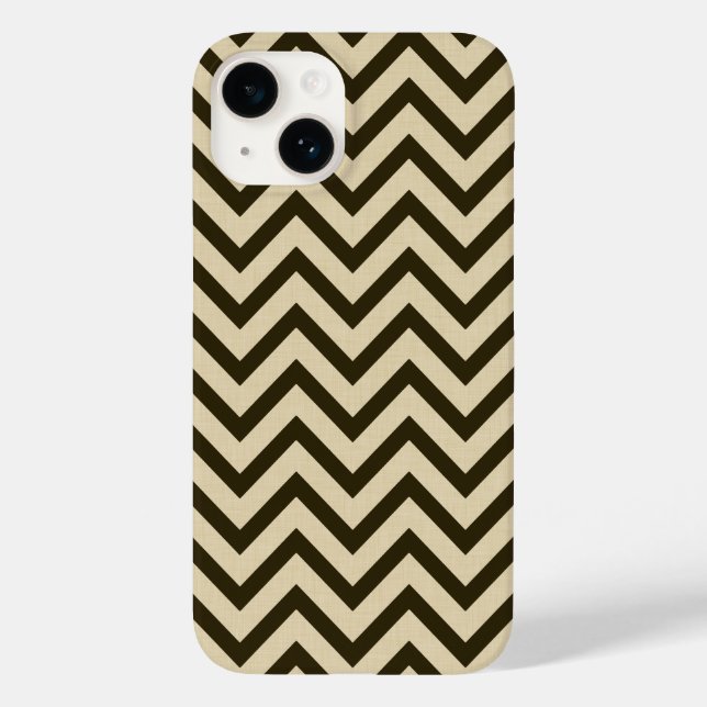 Schokolade Gewürzmoods Chevrons Case-Mate iPhone 14 Hülle (Rückseite)