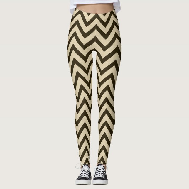 Schokolade Gewürzmoods Chevrons Leggings (Vorderseite)