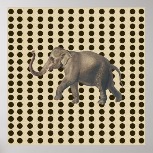 Schokolade Gewürzstimmungen Punkte mit Elefant Poster
