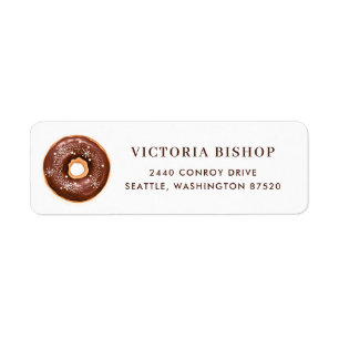Schokolade Glasierte Donut mit Schneeflocken Weihn