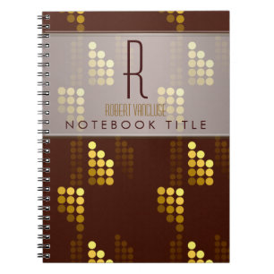 Schokolade Gold Lights Trendy Modernes Notebook Notizblock