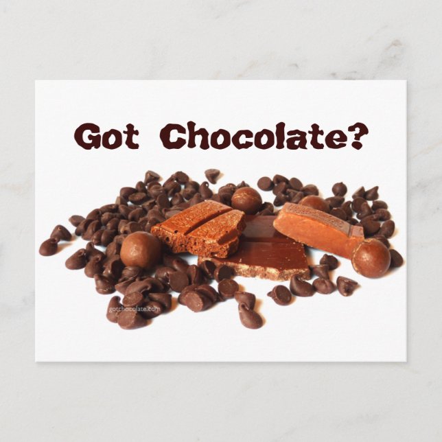 Schokolade got? postkarte (Vorderseite)