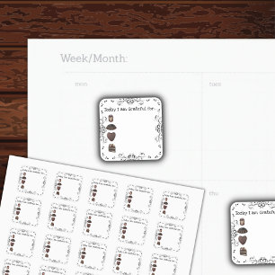 Schokolade Grateful Bullet Journal Stickers