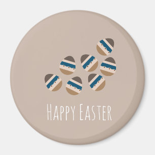 Schokolade Happy Oaster Eggs Earth Tone Blue Brown Magnet