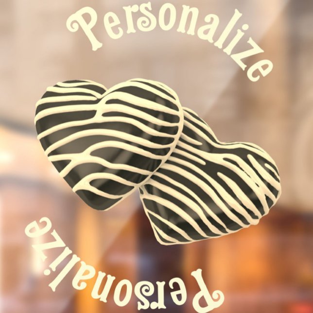 Schokolade Herz niedliche Liebe Fensteraufkleber (Von Creator hochgeladen)