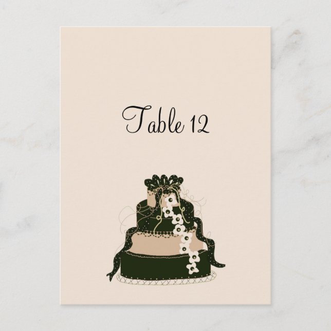 Schokolade Hochzeitstorchkarte Postkarte (Vorderseite)