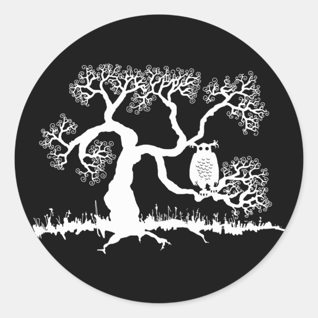 Schokolade im Baum Runder Aufkleber (Vorderseite)