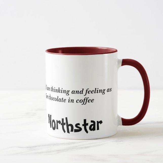 "Schokolade im Kaffee" Tasse - besonders (Rechts)