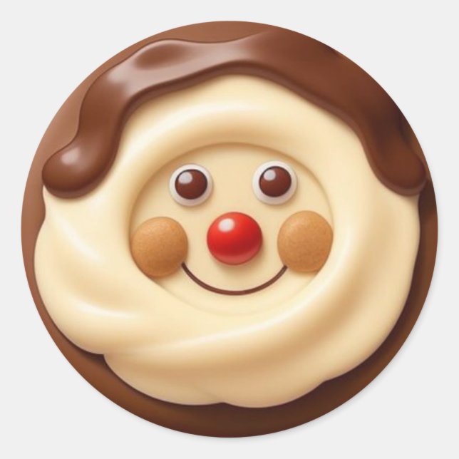 Schokolade Jolly Cookie - Klassischer Rundaufklebe Runder Aufkleber (Vorderseite)