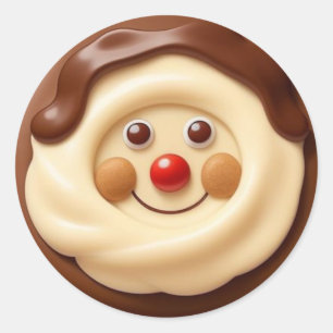 Schokolade Jolly Cookie - Klassischer Rundaufklebe Runder Aufkleber