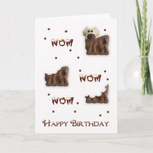 Schokolade Kuh Nom Nom Geburtstag Grußkarte Karte