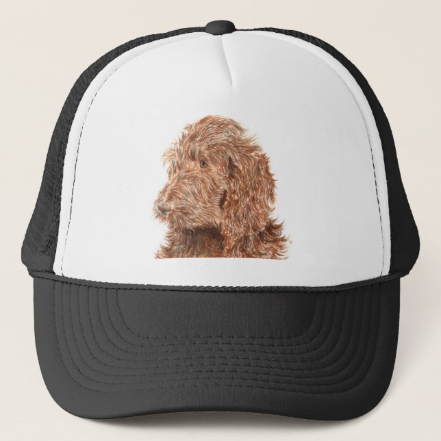 Schokolade Labradoodle #2 Kappe (Vorderseite)