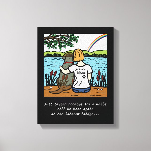 Schokolade Labrador Angel und Mama Leinwand (Vorderseite)