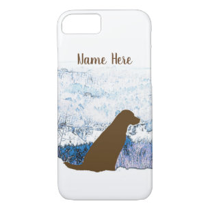 Schokolade Labrador - Aussicht auf die Berge Case-Mate iPhone Hülle