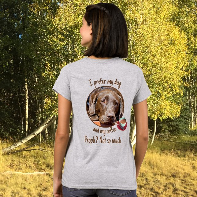 Schokolade Labrador Custom Foto Coffee Cup T-Shirt (Von Creator hochgeladen)