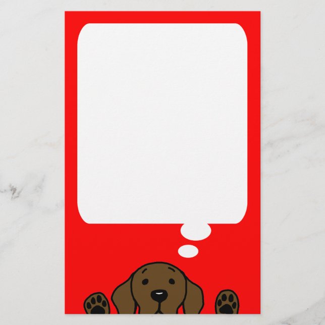 Schokolade Labrador, das Sie aufpasst Briefpapier (Vorderseite)