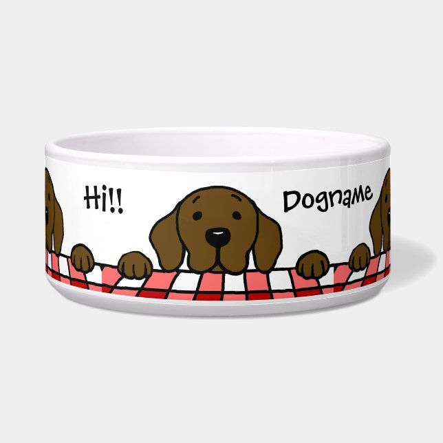 Schokolade Labrador, das Sie Küche aufpasst Napf (Vorderseite)