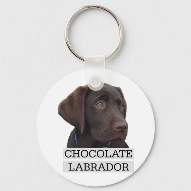 Schokolade Labrador Einzigartiges Design! Schlüsselanhänger (Vorderseite)