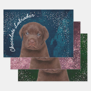 Schokolade Labrador Geschenkpapier Set