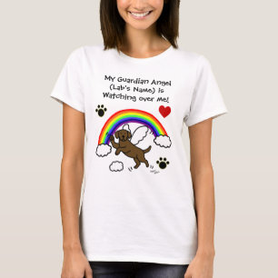 Schokolade Labrador Guardian Angel (Rainbow Bridge T-Shirt