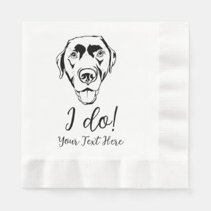 Schokolade Labrador Hochzeitscocktail Napkins Serviette