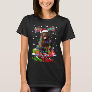 Schokolade Labrador Hund Frohe Weihnachtsfamilie P T-Shirt