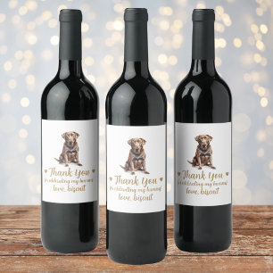 Schokolade Labrador Hund I do to Wedding Wine Labe Weinetikett