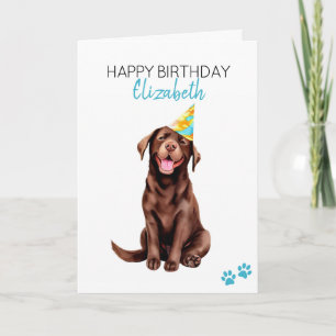 Schokolade Labrador Hund Personalisiert Happy Birt Karte