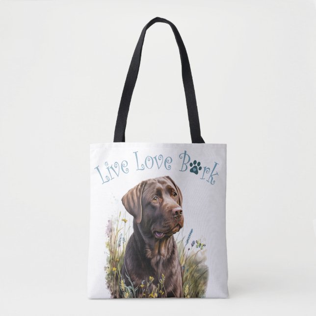 Schokolade Labrador Hunde Mama Tasche (Vorderseite)