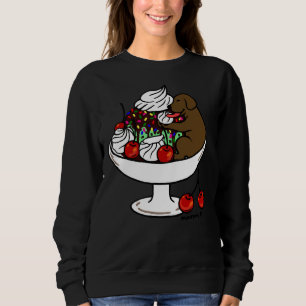 Schokolade Labrador Ice Cream Sundae Sweatshirt