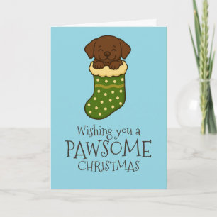 Schokolade Labrador im Strumpf Weihnachten