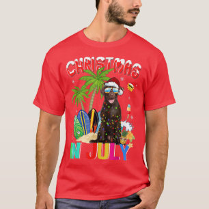 Schokolade Labrador in Weihnachtsmannmütze Sonnenb T-Shirt