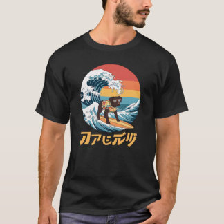 Schokolade Labrador Japanisch Kanagawa Wave Dog T-Shirt