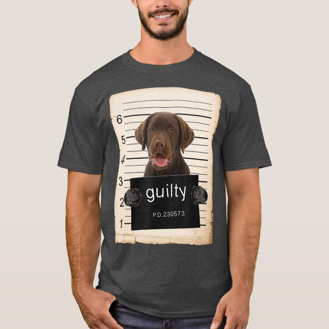 Schokolade Labrador Labrador Hunde Tasse erschosse T-Shirt (Vorderseite)