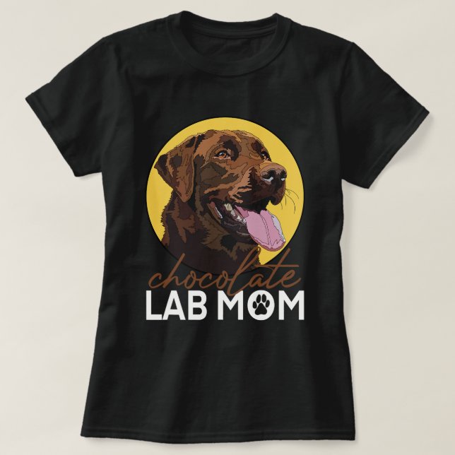 Schokolade Labrador Mama Brown Labrador Retriever  T-Shirt (Design vorne)