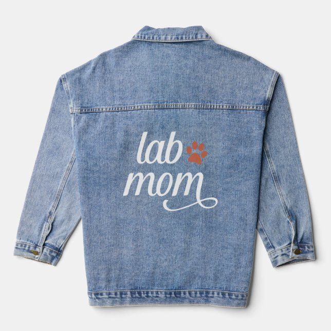 Schokolade Labrador Mama Frauen Labrador Retriever Jeansjacke (Rückseite)